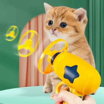 Flying Disc Launcher Toy For Kitten & Cats